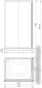 Душевой уголок Radomir 90x110 1-09-1-0-0-1220 (прозрачное стекло)