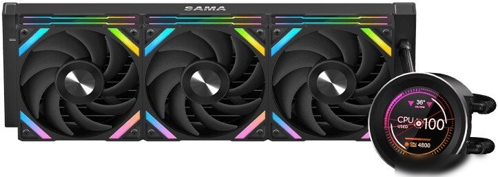 Система жидкостного охлаждения для процессора Sama Q60 360 (черный)