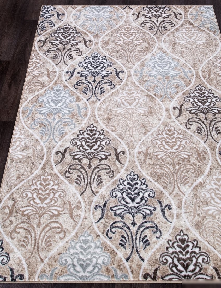Ковер для жилой комнаты Merinos Valencia Deluxe d310-STAN-CREAM-BROWN (2.5x3.5)