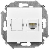 Розетка компьютерная Simon 15 1591598-030 (белый)