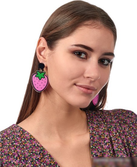 Серьги Bradex Розовые Клубнички AS 1643