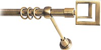 Карниз для штор Lm Decor Квадро 179 1р гладкий (антик, 2м)
