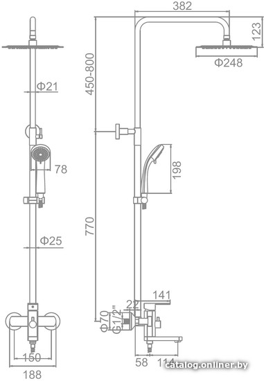 Душевая система Ledeme L72416