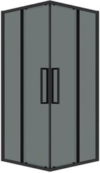 Душевой уголок Grossman Cosmo 90x90x195 300.K33.02.9090.21.10 (черный матовый/тонированное стекло)
