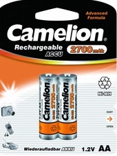 Аккумуляторы Camelion AA 2700mAh 2 шт. [NH-AA2700-BP2]