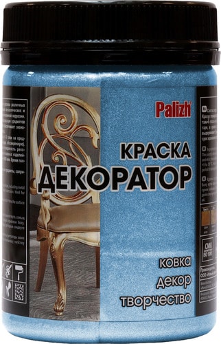 Краска Palizh Декоратор (синий металлик, 0.25 кг)