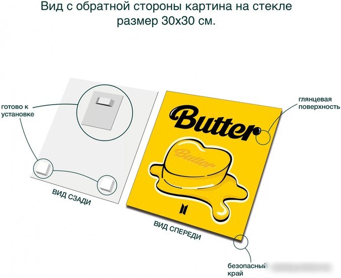 Картина Stamprint Butter 1 ID009 (30x30)