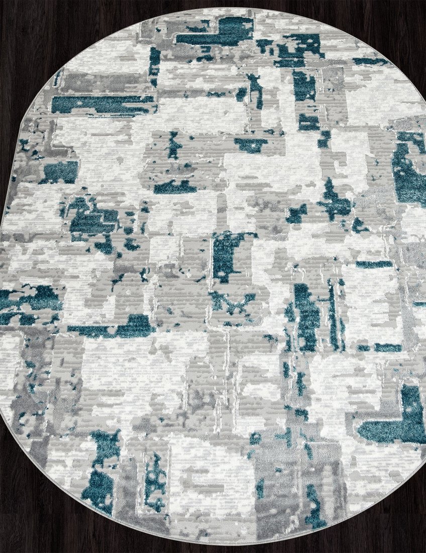 Ковер для жилой комнаты Merinos Palermo F288-OVAL-GRAY (1.6x2.3)