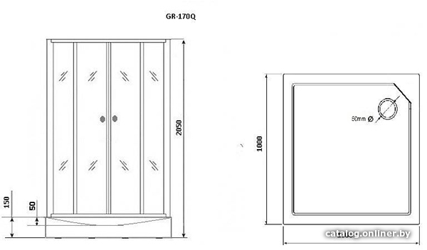 Душевая кабина Grossman GR170QL 100x100