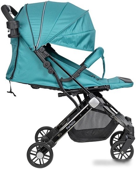Коляска прогулочная «книга» Farfello Comfy Go Comfort CG-307 (аквамарин/черный хром)