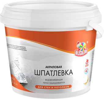Шпатлевка Olecolor акриловая для стен и потолков 900 г