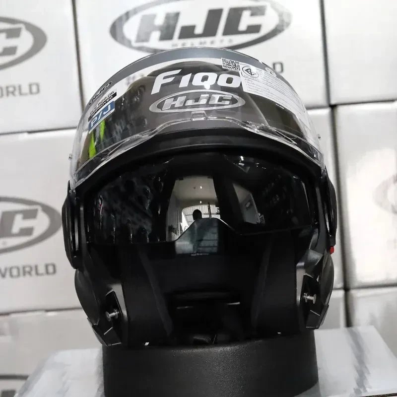 Мотошлем HJC F100 Semi Flat (M, титановый)
