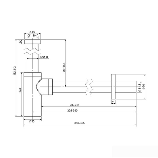 Сифон Wellsee Drainage System 182108000 (матовый белый)