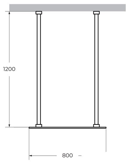 Душевая стенка Cezares LIBERTA-L-2-80-120-C-Cr
