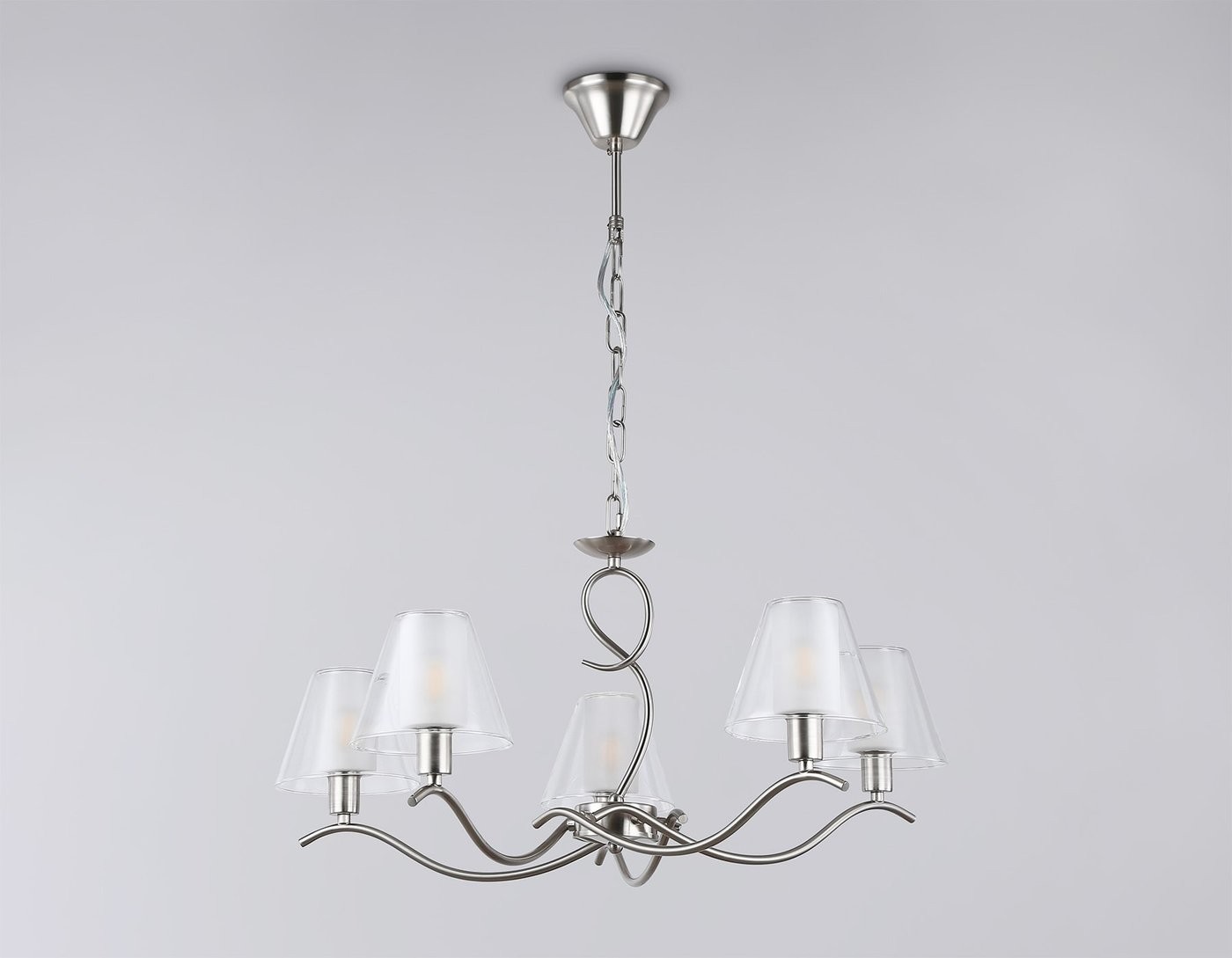 Подвесная люстра Ambrella LH57081/5 SN/FR (никель/белый матовый)