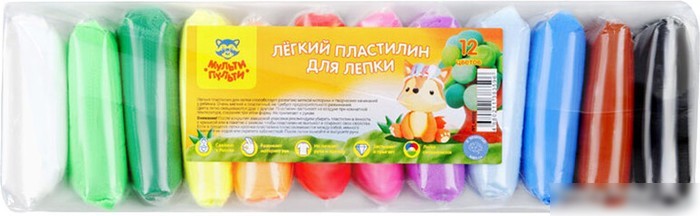 Пластилин Мульти-пульти ЛП_40359 (12 цв)