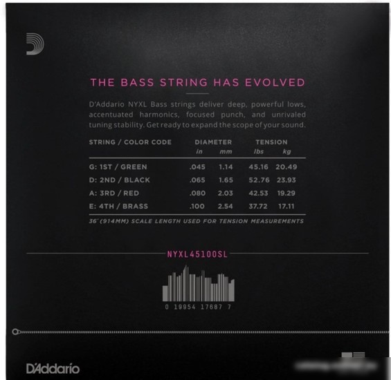 Струны для гитары D'Addario NYXL45100SL