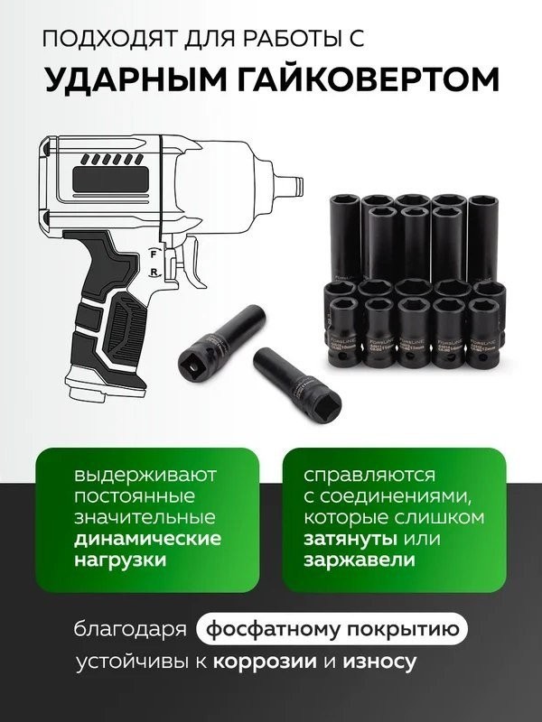 Набор головок слесарных ForsLine FL-4201-5K (61789)
