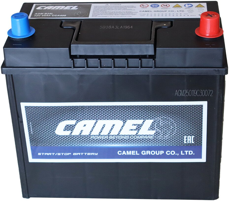 Автомобильный аккумулятор Camel AGM Asia Euro 400А AGM B24L (45 А·ч)