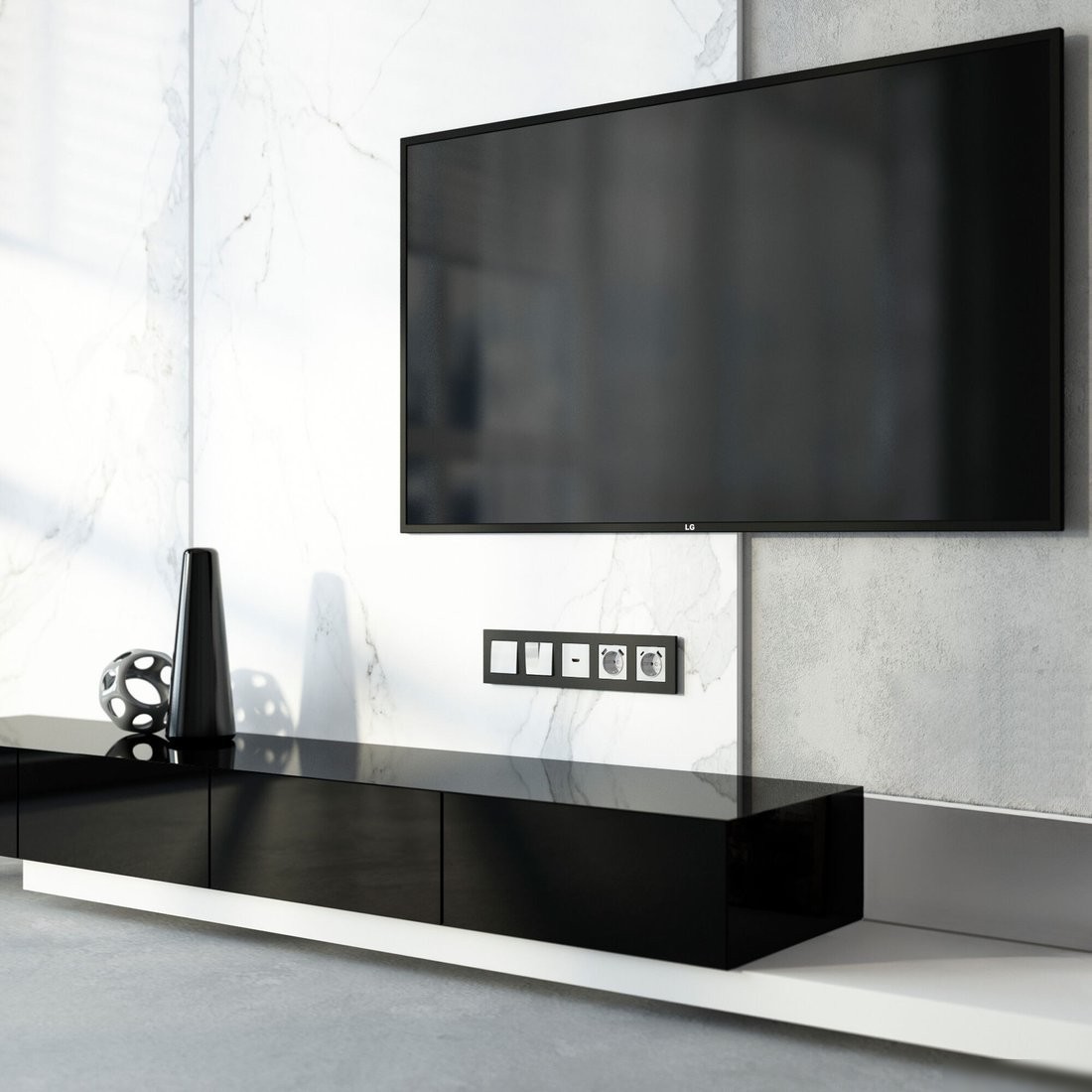 Рамка Werkel Slab W0052908 (черный софт)