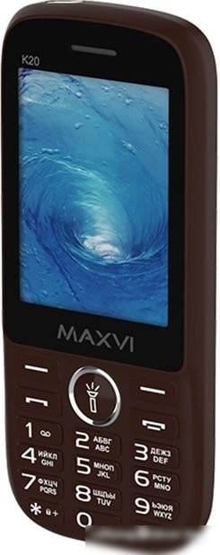 Кнопочный телефон Maxvi K20 (коричневый)
