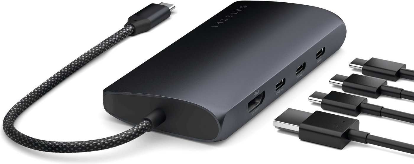 Док-станция Satechi USB-C Multiport Adapter 8K With Ethernet V3 ST-P8KED (черный)