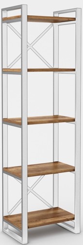 Стеллаж Hype Mebel Стандарт 50x200 (белый/дуб галифакс олово)