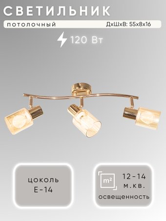 Спот Aitin Pro НПБ 02-3x40-102 DA6173/3 (золото)