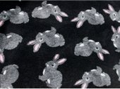 Коврик (подстилка) Profleece Кролики PF025 (черный/серый/розовый)