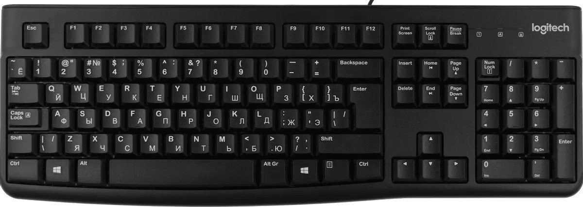 Клавиатура Logitech K120 920-002522 (черный, с гравировкой) Клавиатура Logitech K120 920-002522 (черный, с гравировкой)