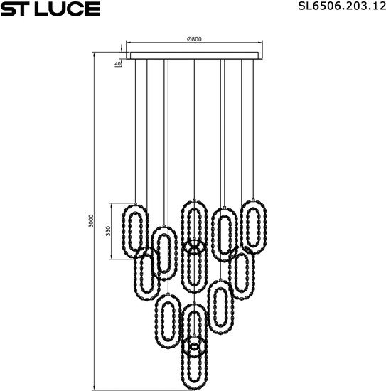 Подвесная люстра ST Luce SL6506.203.12