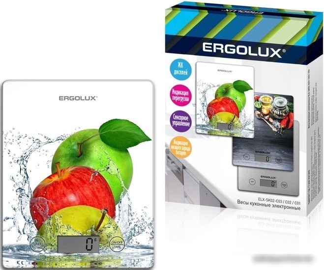 Кухонные весы Ergolux ELX-SK02-С01
