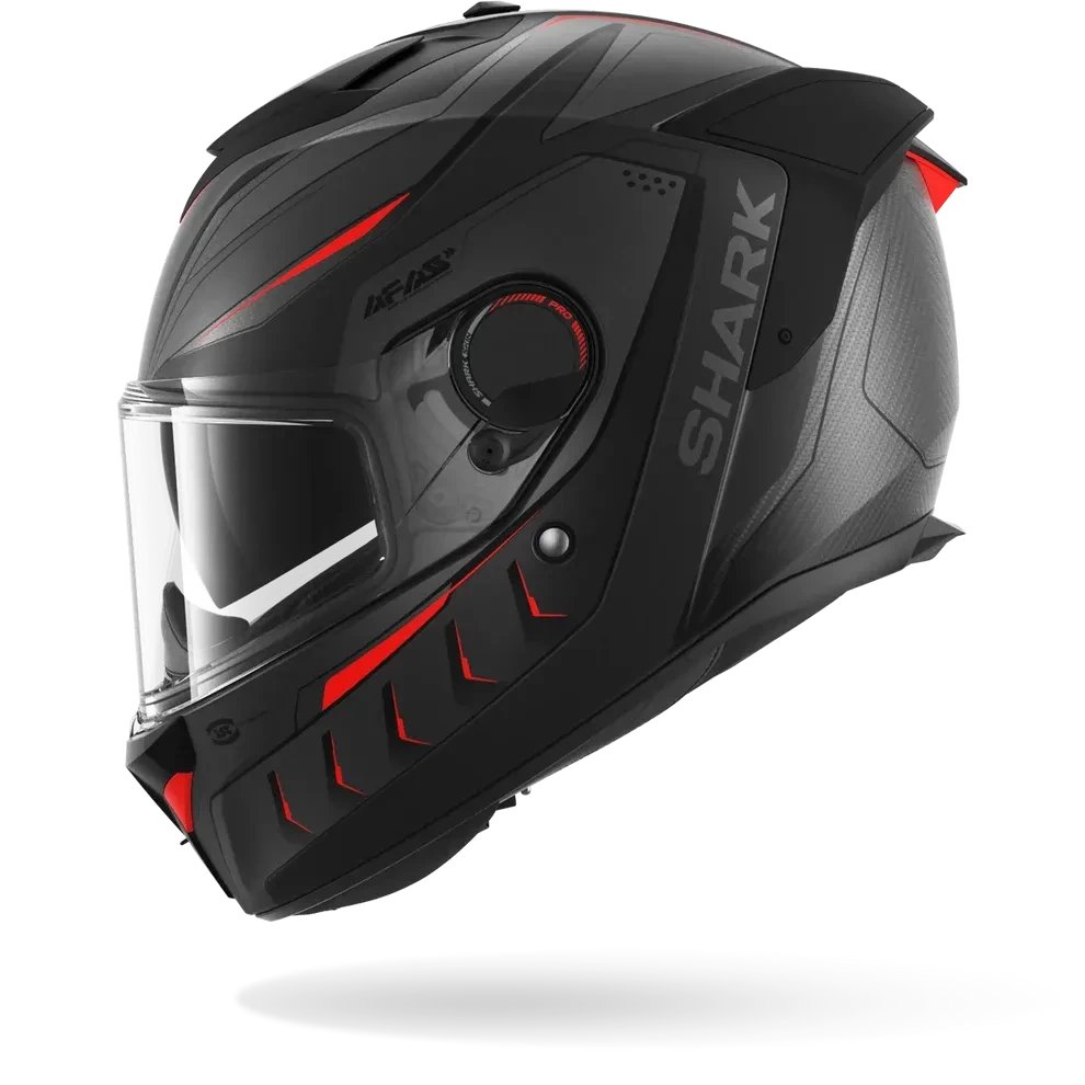 Мотошлем Shark Helmets Spartan GT Pro Carbon Mekarium HE1360E-DAR-M (M, черный матовый/антрацит/красный)