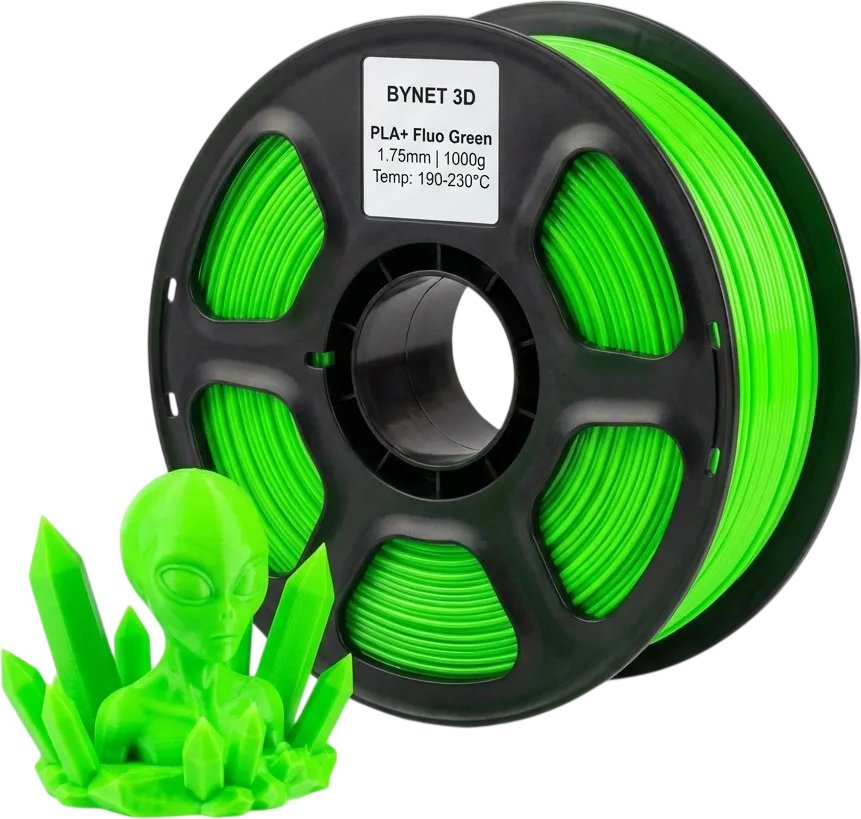 Филамент BYNET3D PLA + BN_PLA10_FG (Fluo Green)