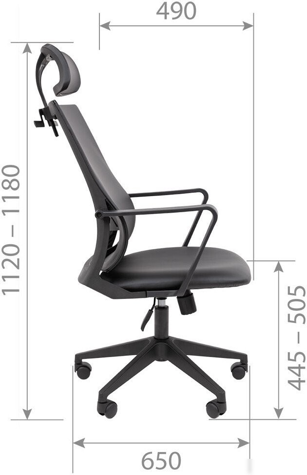 Офисное кресло CHAIRMAN 545 (экокожа черный)