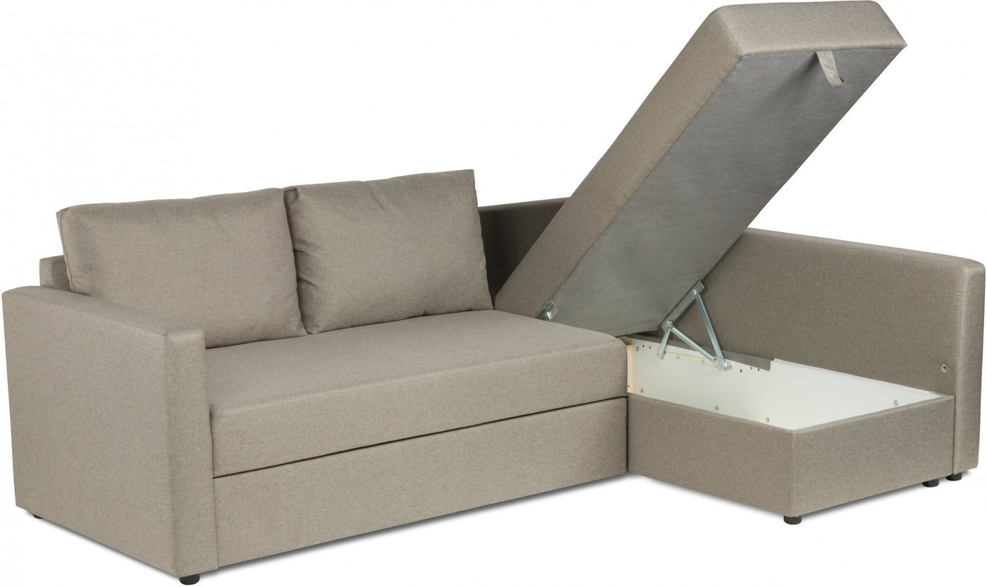 Угловой диван Mio Tesoro Тилаус длинный подлокотник (Beige/Grey)