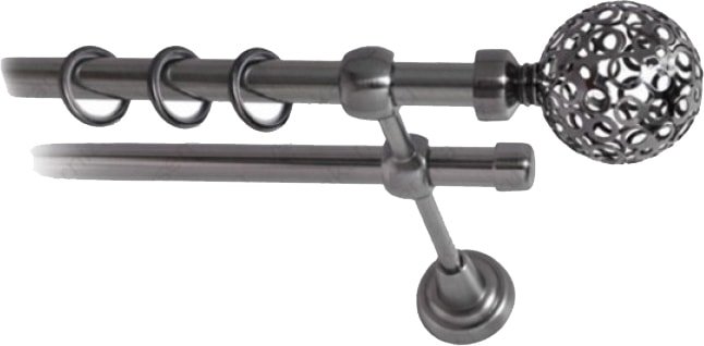 Lm Decor Ажур (антрацит, гладкая, 2,4м 16мм, 2 ряда, без кручка)