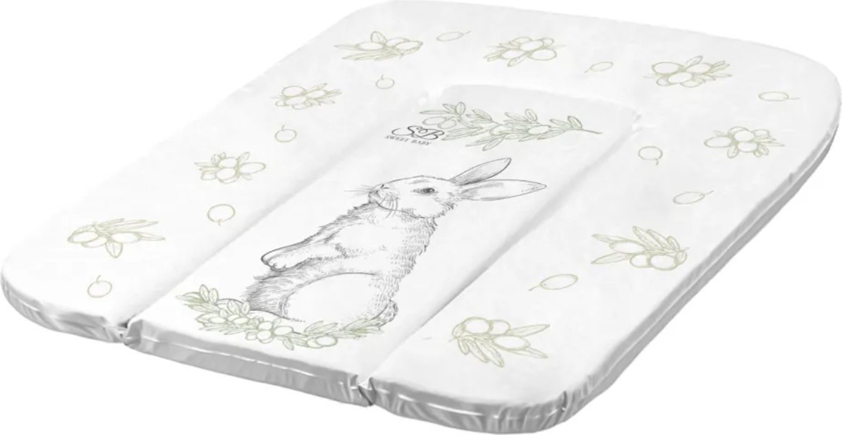 Пеленальный матрас Sweet Baby Foresta Magica Grigio Oliva 58x71 (заяц серый/оливковый)