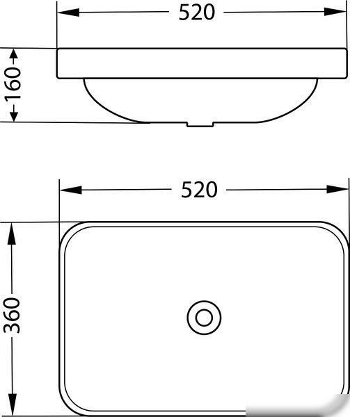 Умывальник Lauter 21441A + Sky 21CK533C с сифоном 21635CH (хром)