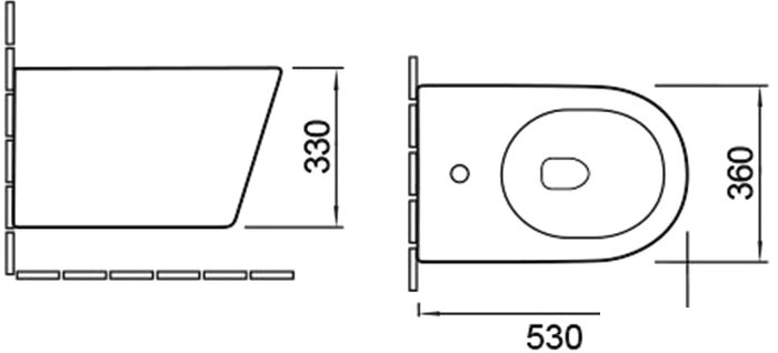 Биде Vincea Q-Line VB1-11G1B