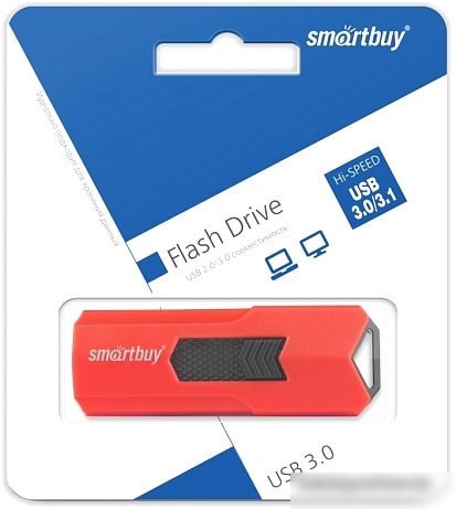 USB Flash Smart Buy Stream 128GB (красный)