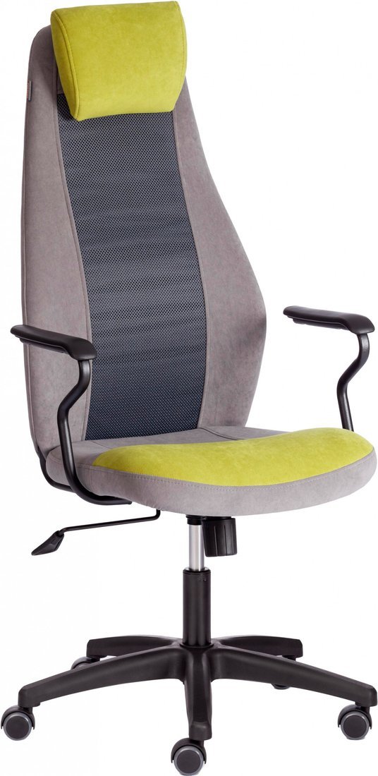 Офисное кресло TetChair Aviator флок/ткань (олива/серый/серый)