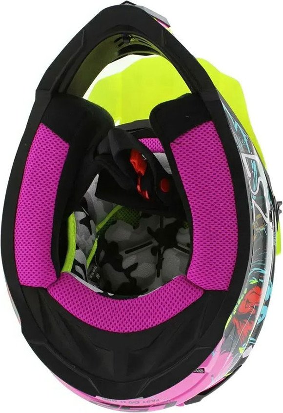 Мотошлем LS2 MX437 Fast II Mini Gorilla (L, фиолетовый)