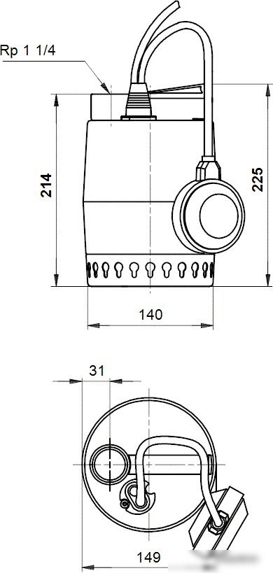 Дренажный насос Grundfos Unilift KP 250 A 1