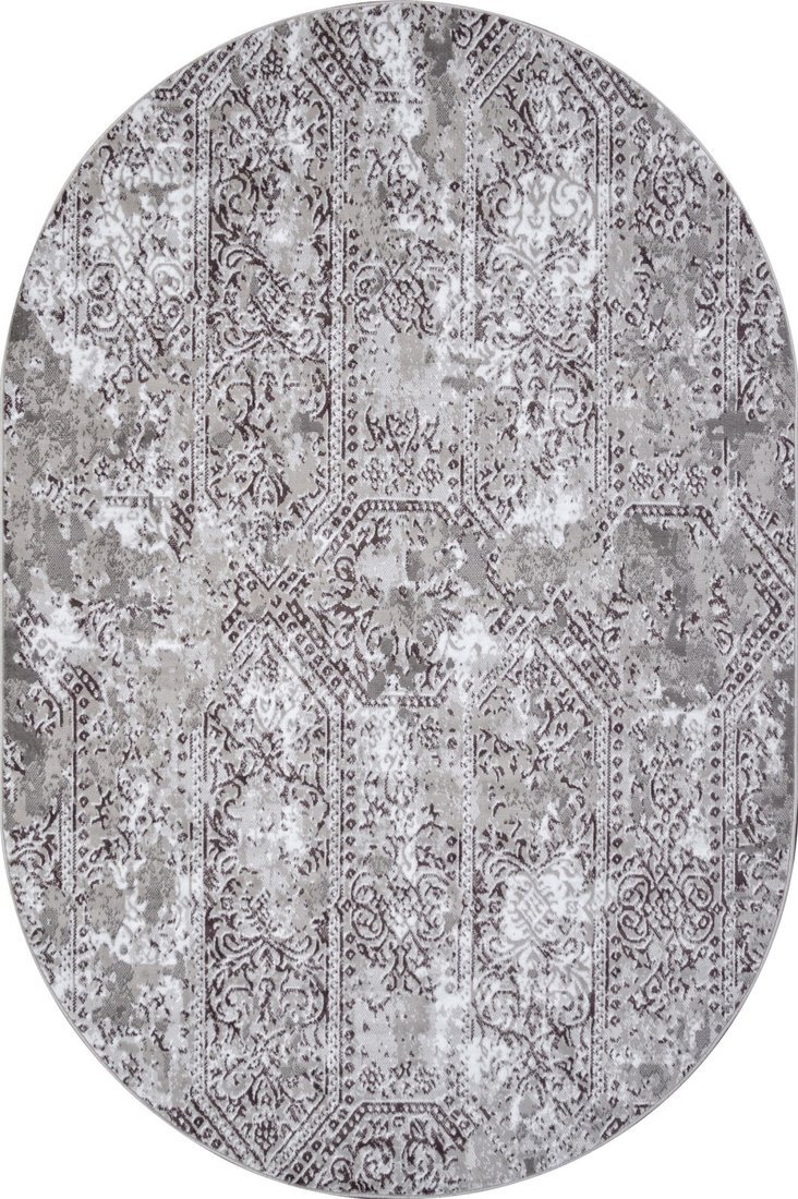 Ковер для жилой комнаты Merinos Silver F390-OVAL-GRAY (1.5x1.9)