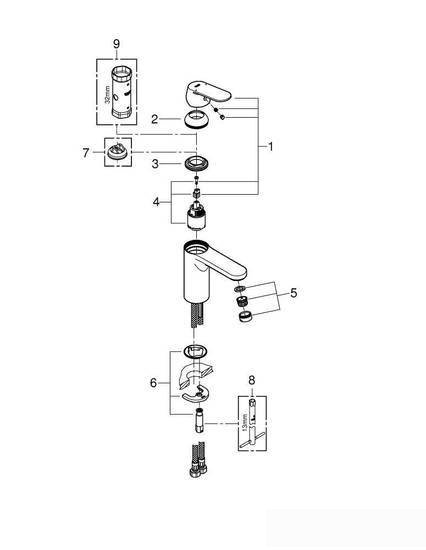 Смеситель Grohe Eurosmart Cosmopolitan 23423000
