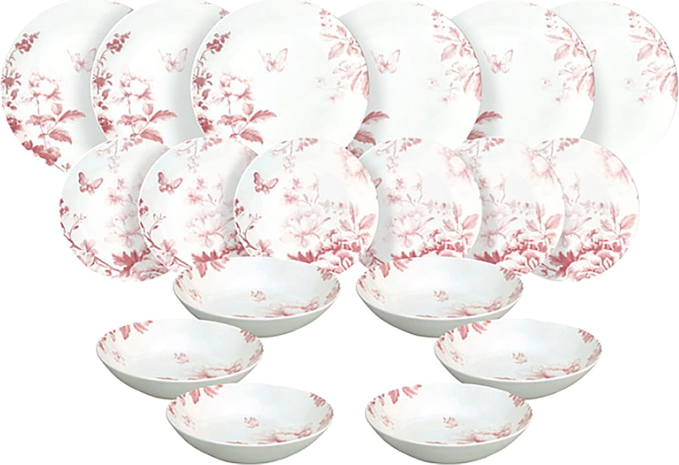 Набор тарелок Andrea Fontebasso Moon Vie En Rose MN070183092 (18 пр)