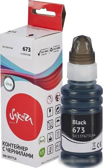 Чернила Sakura Printing SIC13T67314A (аналог Epson 673 BK)