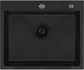 Кухонная мойка ARFEKA Eco AR 600*500 Black PVD Nano Decor