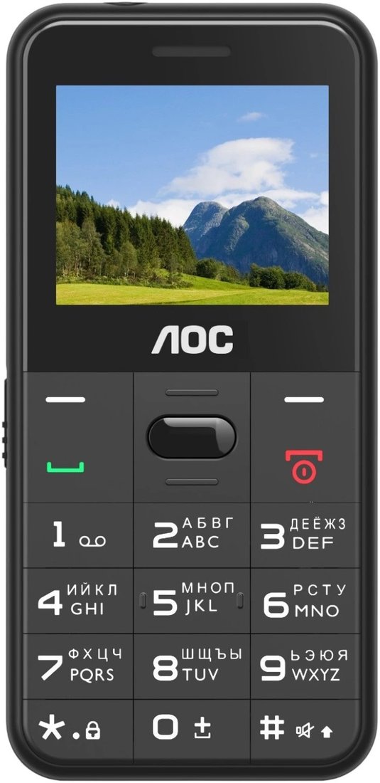 Кнопочный телефон AOC A205 (черный)